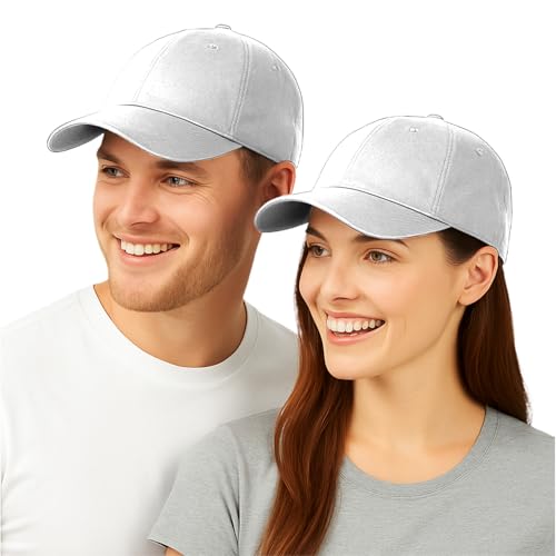 Baseball Cap for Men & Women - Unstructured Adjustable Classic Low Profile Plain Cap - 100% Cotton Dad Hat Trucker
