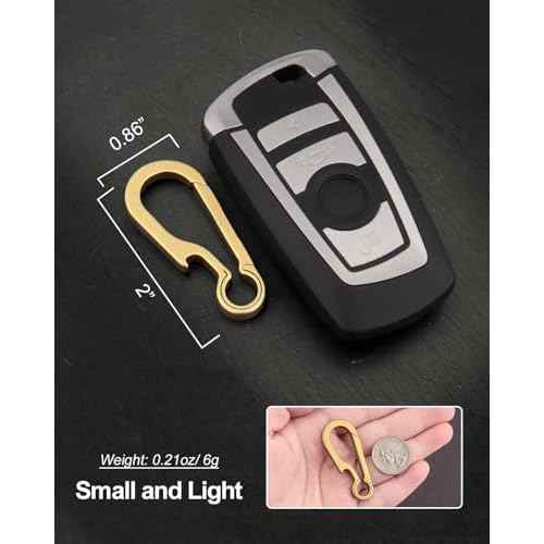 Titanium Carabiner Keychain Clip Small Carabiner Clips Heavy Duty Key Holder Anti-Lost Quick Release Key Chain for Keys Bottle Opener Keychain