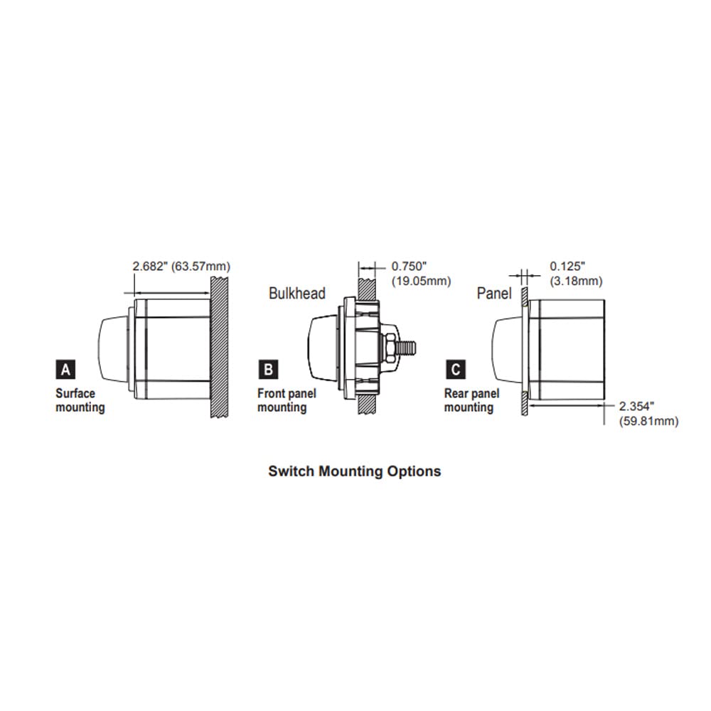 Blue Sea Systems On/Off Battery Isolator Switch with Locking Key, Red, 6006 m‑Series (Pack of 5)