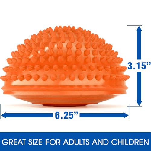 Yes4All Hedgehog Balance Pods for Exercise, Core Body Balancing, Balance Pods for Youth & Adults with Hand Pump - Set of 6