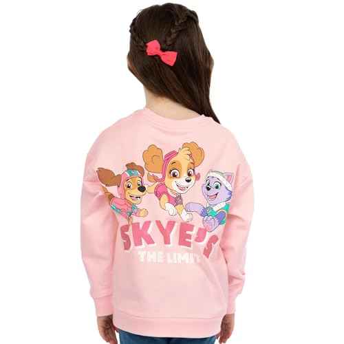 Paw Patrol Sweatshirt | Girls' Sweaters | Skye Sweatshirt For Girls | Glittery Kids Jumper