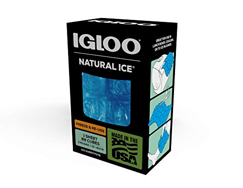 Igloo Maxcold Natural Ice Sheet 88 Cube, 15 x 18.5 Inches, Blue