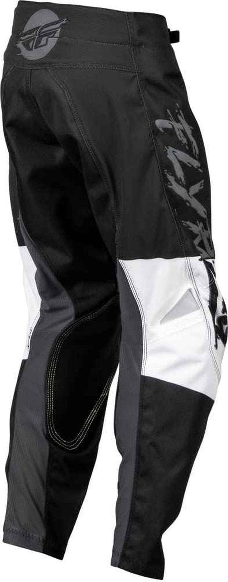 Fly Racing 2023 Youth Kinetic Khaos Pants (Grey/Black/White, 18)