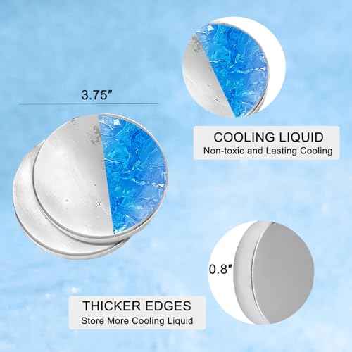 2 Packs Stainless Steel Ice Packs for Lunch Boxes - Reusable Quick Freeze Packs for Cooler, Bento, Lunch Bags - Long Lasting Cooling Ice Packs for Camping, Fishing, Picnics and Travel