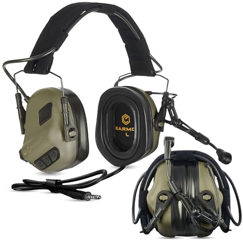 EARMOR M32 Tactical Headset Hunting & Shooting Earmuffs with Microphone, Sound Amplification, Nato TP120 Jacket, Tan