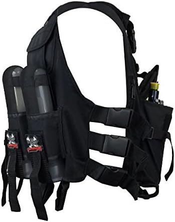Lightweight Tactical Paintball Vest - Holds 4 Pods & 90ci Tank | Adjustable Fit
