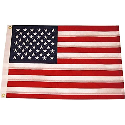 Taylor Made Sewn American Flag for Boats, 30" x 48", Marine-Grade Nylon, Fade Resistant, Brass Grommets, Embroidered Stars and Stripes, Flag only - 2020109198