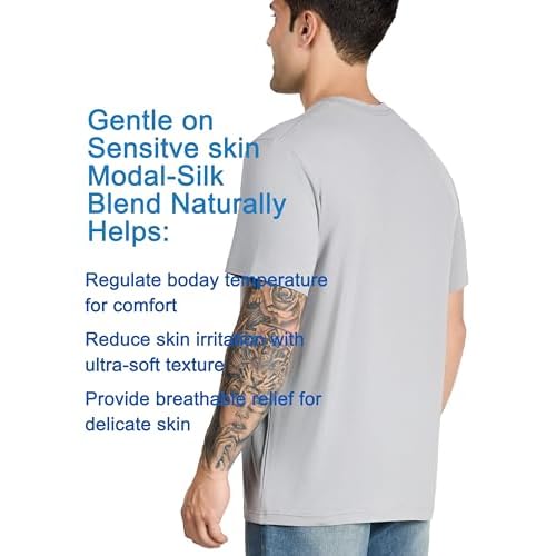 The Solution for Men's Sweat & Skin Irritation | Eczema-Friendly Modal-Silk Cooling Base Layer Shirt