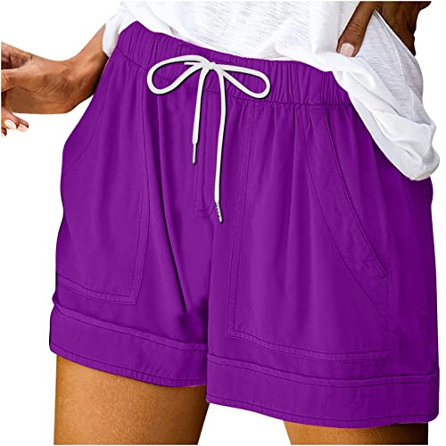 Aboser Resort Wear for Women 2024 Trendy Womens Shorts Casual Drawstring SweatShorts Classic Solid Color Pant Stretch Wide Leg Bottoms 2024 Y2K Lounge Shorts Deals of The Day Clearance