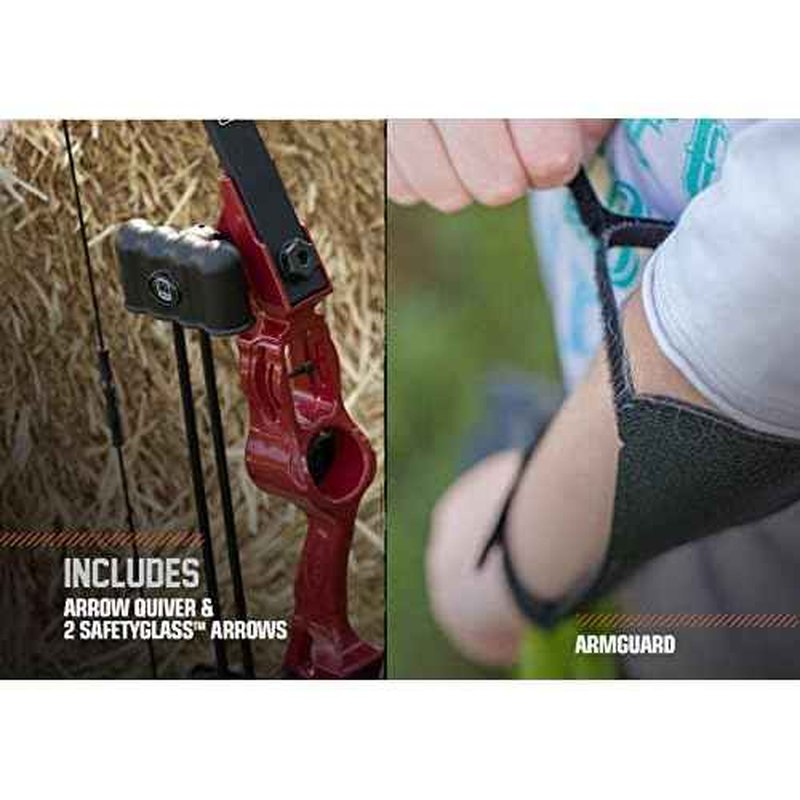 Bear Archery Flash Bow Set for Youth, Recommended Ages 11-14, Ambidextrous, Continuous Draw Weight Up to 18 lb., Continuous Draw Length Up to 24-inches