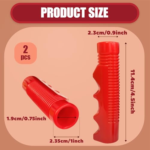 Handlebar Grips Replacement for Radio Flyer Tricycle,3/4 Inch Non-Slip Bike Handlebar Grips for Child,Red Replacement Push Handle Grips,Durable & Comfortable Bicycle Handlebars (1 Pair)