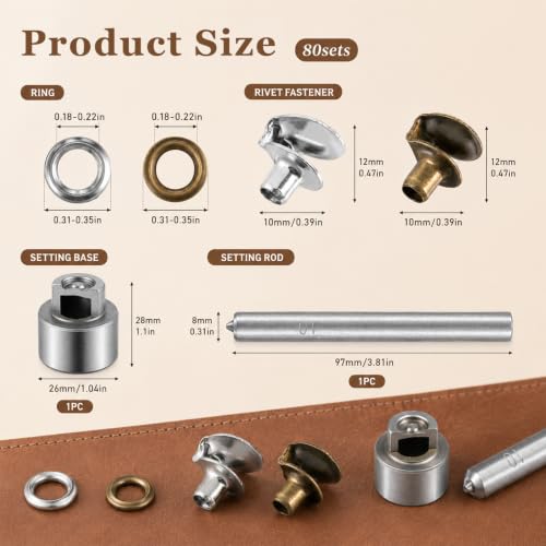 80-Piece Antique Boot Lace Hook Repair Kit for Shoes