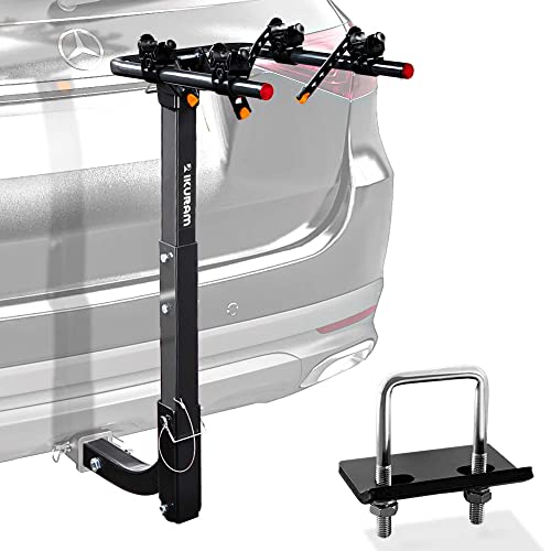 2 Bike Rack Bicycle Carrier Racks Hitch Mount Double Foldable Rack for Cars, Trucks, SUV's and minivans with a 2" Hitch Receiver