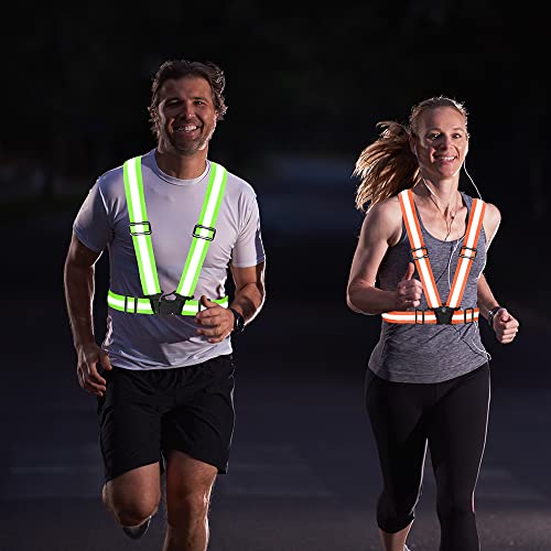 Fepdiu High Visibility Reflective Vest Safety Vest Running Reflective Gear Adjustable Reflective Vest for Walking,Jogging,Hiking,Night Cycling