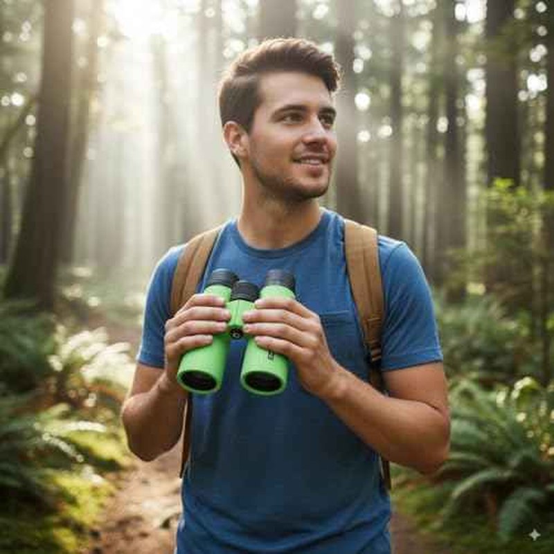 Barska Crush 10x42 Binoculars ? Lightweight, Compact & Shockproof Design in Bright Colors for Hiking, Travel, Concerts, Sports, Great Gift Idea ? Case & Strap Included