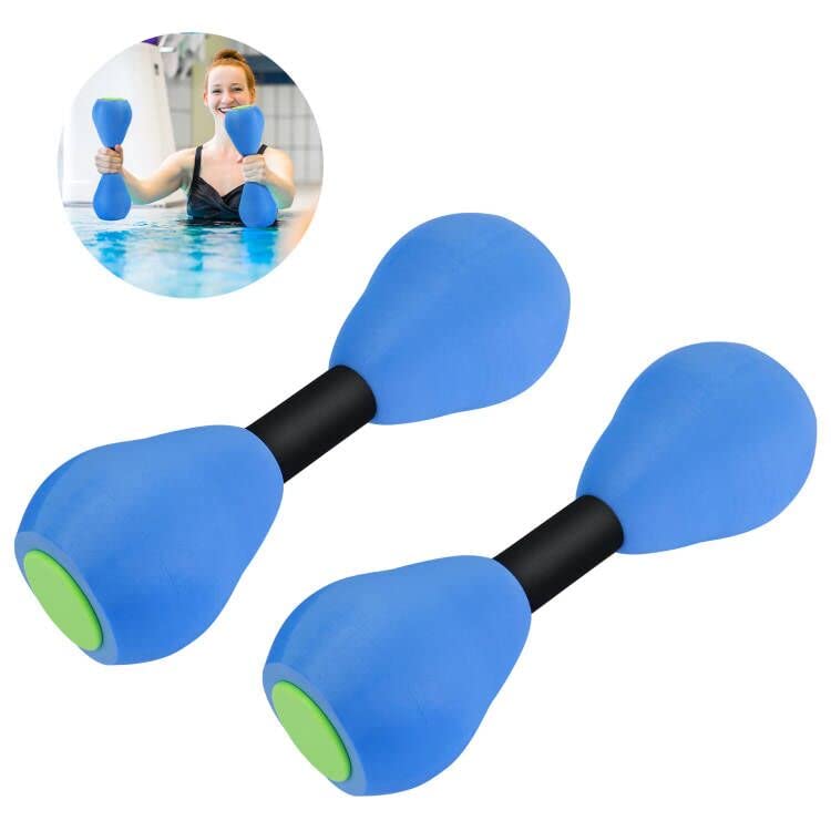 ActionEliters 2PCS Aquatic Dumbbells, Foam Water Weights Aerobic Exercise Fitness Equipment Dumbbells Pool Resistance Swimming Training for Adults, Kids, Men, Women Weight Loss Blue