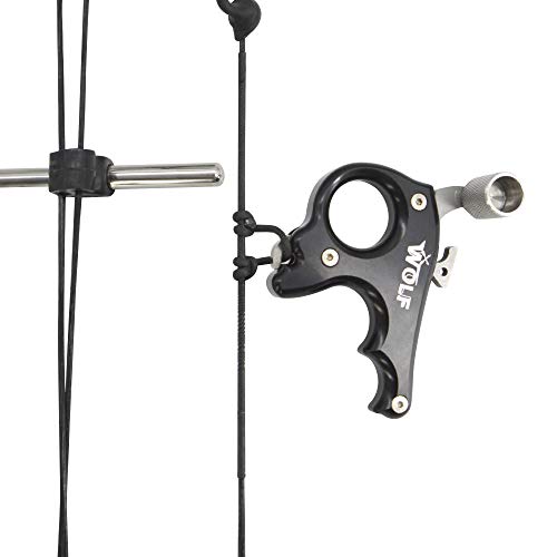 ZSHJGJR Archery Bow Release Aids 3 Fingers for Compound Bow Thumb Release Trigger Compound Bow Accessories (Black)