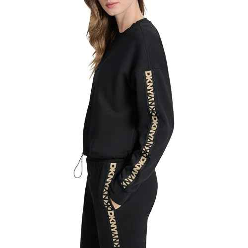DKNY Women's Fleece Pull Over Crewneck Sweatshirt