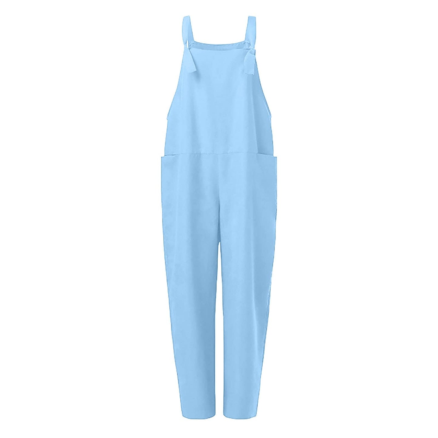 ESCBUKI Deals Ofthe Day Clearance Prime Prime Deals of The Day Linen Jumpsuits for Women Solid Wide Leg Jumpsuit Loose Fit Bib Overalls Jumpsuit Summer Womens Causal Overalls Casual Jumpsuits