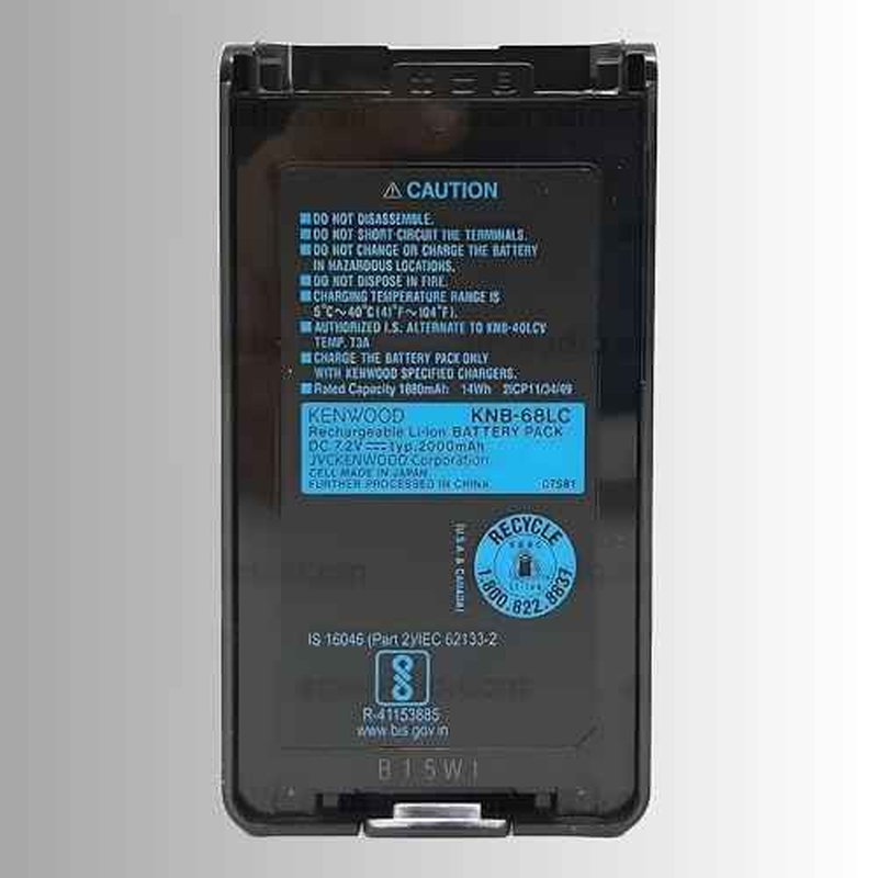 Kenwood KNB-68LC 7.2V 2000mAh Li Ion ? Intrinsically Safe Battery Pack, Lightweight Durable Casing, Works with KSC-25S Rapid Charger, OEM
