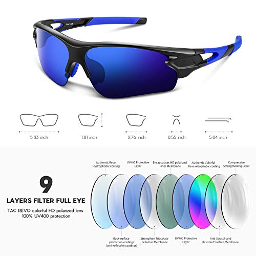 BEACOOL Polarized Running Sunglasses for Men Women Baseball Fishing Cycling Golf Softball Tac Glasses UV400(WHITEPINK2)