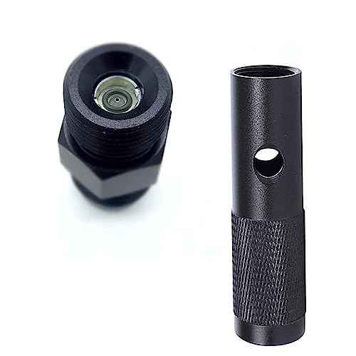 Paintball 12g Co2 Quick Change -Paintball Gun 12 Gram Carbon Dioxide Cartridges Cylinder Adapter Bottle Black Valve Cartridge Adapter (Black)