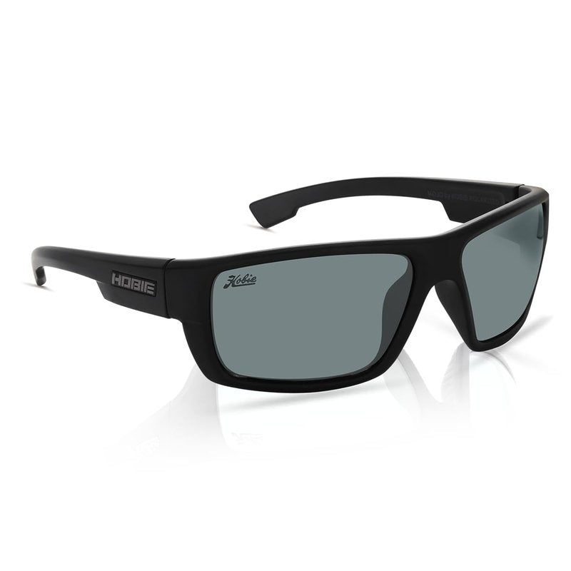 Hobie Mojo Float Polarized Sunglasses for Men and Women - UV Protection, Fashion for Womens and Mens, Rx Ready, Floatable, Lightweight & Durable,- Satin Black Frame, Grey Lens