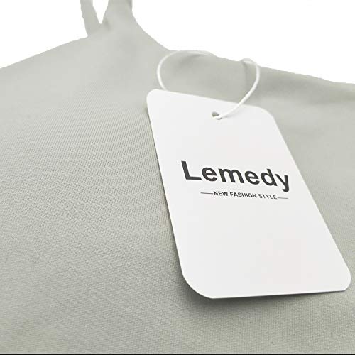 Lemedy Women Padded Sports Bra Fitness Workout Running Shirts Yoga Tank Top (M, Jasmine Green)