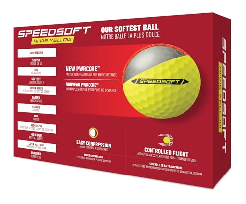 TaylorMade Golf SpeedSoft Golf Balls Yellow One Dozen