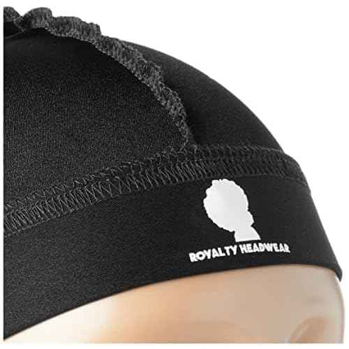 Royalty Headwear Silky Wave Cap for 360, 540 & 720 Waves, Soft Breathable Durag Skull Cap Beanie for Men