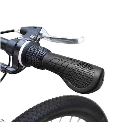 Bike Grips 2PCS 90mm Length Bike Handlebar Grips Short Mini Bicycle Handlebar Grips Two-Color Rubber Ergonomic Design