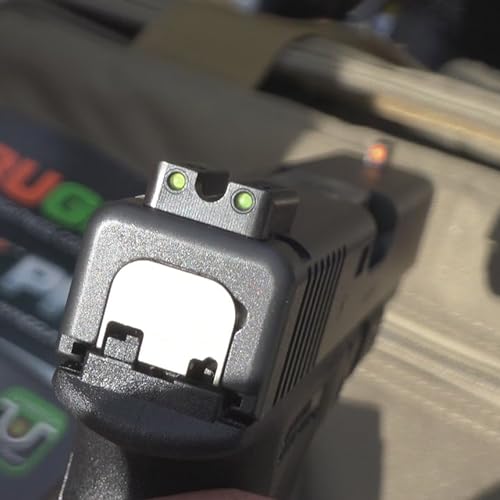 Truglo TFX PRO Handgun Sight, Glowing Shock Proof Tritium and Fiber Optic Night Sight for Handguns, Compact, Durable, and Snag Free Sight