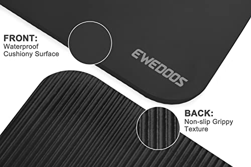 Ewedoos Yoga Knee Pads Cushion Yoga Mat Thick Kneeling Pad for Joints for Fitness, Travel, Meditation 24''x9''x0.6'' - Complement Your Yoga Mat