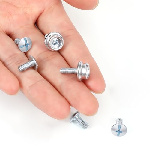 6PCS Stainless Steel Helmet Visor Screws Repair Kit for Hockey & Baseball Helmets