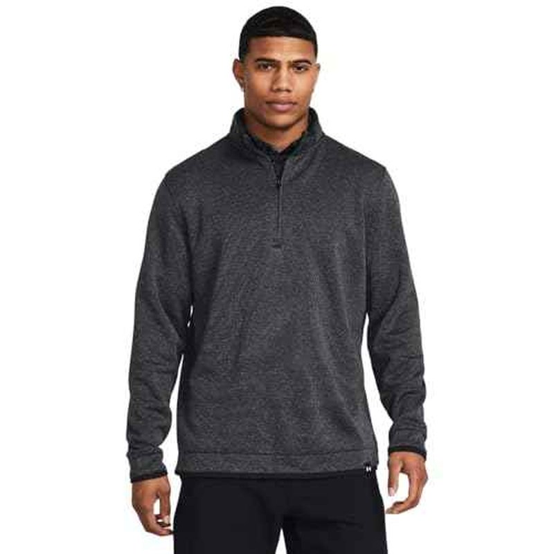 Under Armour Men's Storm SweaterFleece Quarter Zip, (001) Black/White/Black, Small