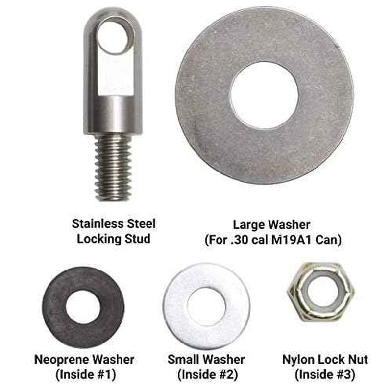 Case Club Locking Hardware Kit for Steel 50 Cal, Fat 50, 30 Cal, 20 mm, 40 mm Ammo Cans