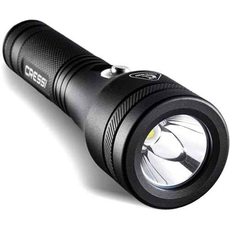 Cressi Underwater Torch for Brightening and Enhancing Underwater Views- Durable and Lightweight, Astra, Black, 1200 lm