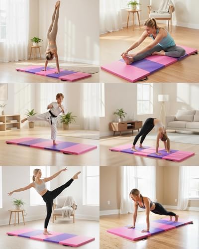 Garvee 6.2 x 2.6 Ft 1.8-Inch Thick Folding Gymnastics Mat for Home Workouts
