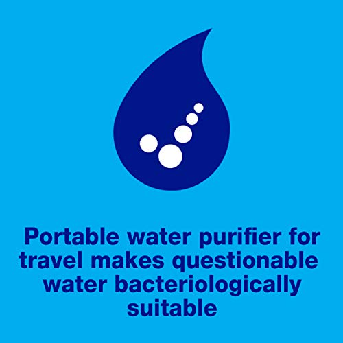 Potable Aqua Water Purification Tablets, Portable and Effective Water Purification Solution for Camping, Hiking, Emergencies, Natural Disasters and International Travel, Two 50ct Bottles, Blue