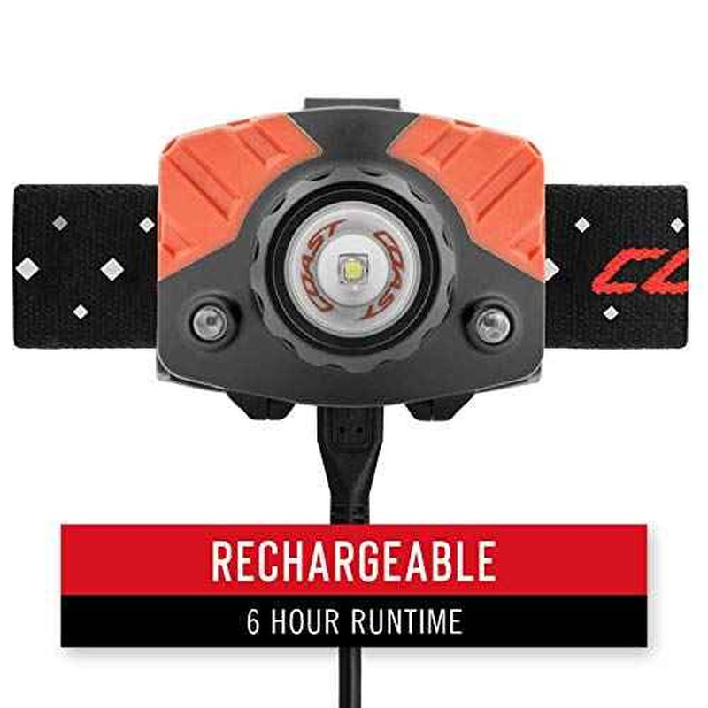 Coast - 20617 COAST FL75R Rechargeable 530 Lumen Dual Color Focusing LED Headlamp, Blue Blue