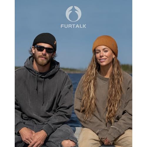 FURTALK Fisherman Beanie for Men Women Sytlish Short Cuff Knittet Watch Cap Winter Hats