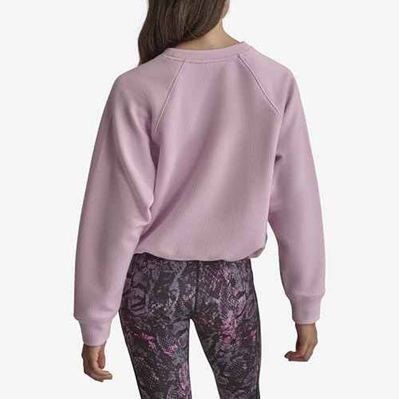 DKNY womens Drawcord Cropped Crewneck Sweatshirt
