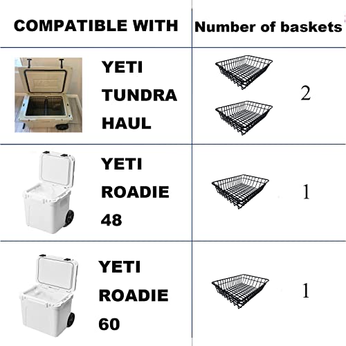 2-Pack Cooler Basket for Yeti Tundra Haul,Stays Food Chilled and Dry, Compatible with Other Cooler Accessories Cooler Locks, Cooler Dividers, Ice etc