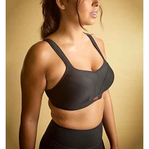 Panache Women's High Impact Underwire Sports Bra | Black 28F | Max Support, Moisture Wicking, Heavy Duty Sports Bra for Women