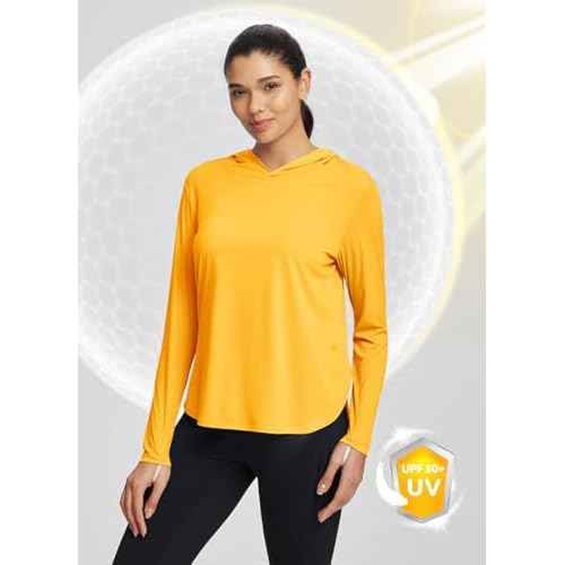 baleaf Women's UPF 50+ Sun Shirt with Hoodie SPF Long Sleeve UV Protection Clothing Hiking Fishing Outdoor Lightweight