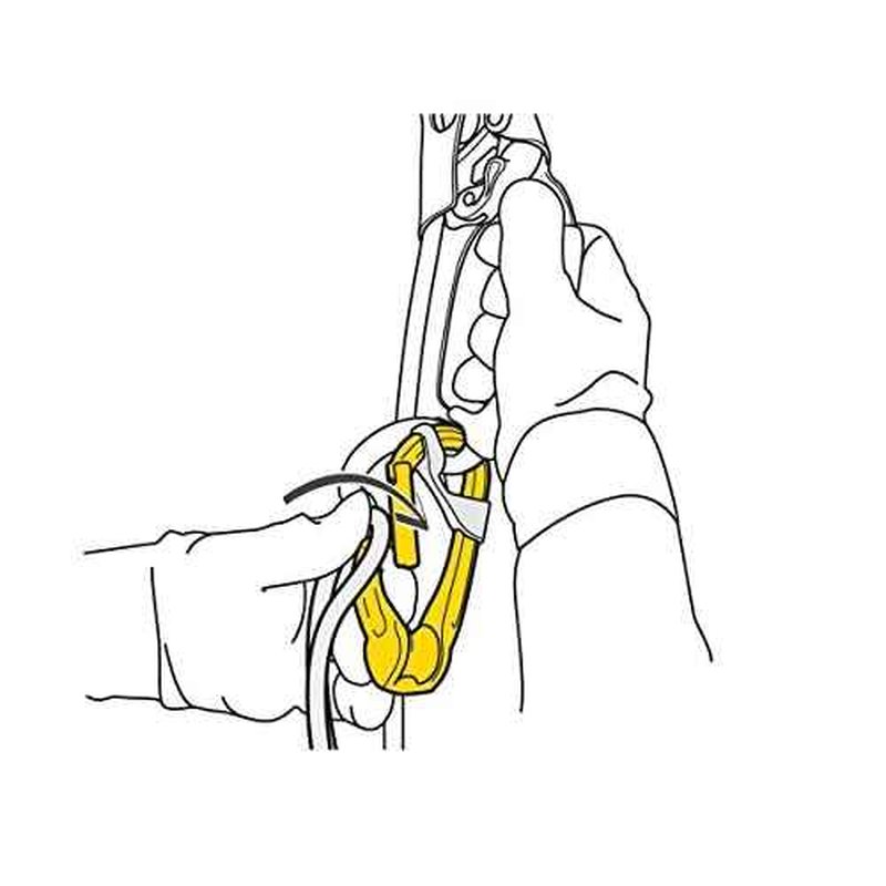 PETZL - ROLLCLIP A, Pulley-Carabiner, Triact-Lock