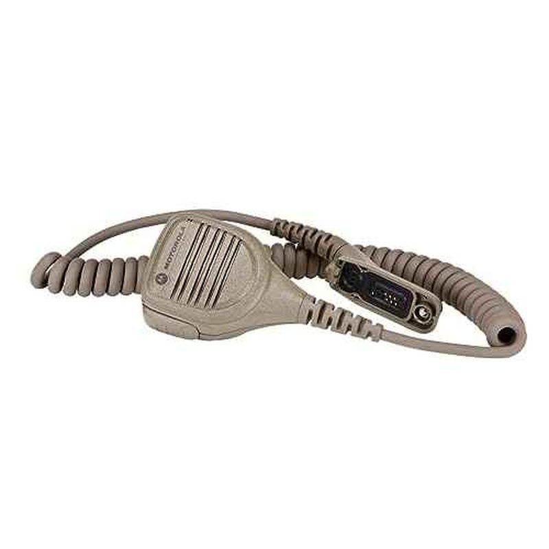 Motorola Solutions NNTN8235A- Military RSM, IP57, Windporting Coyote Brown Remote Speaker Microphone for SRX2200 Combat Radio