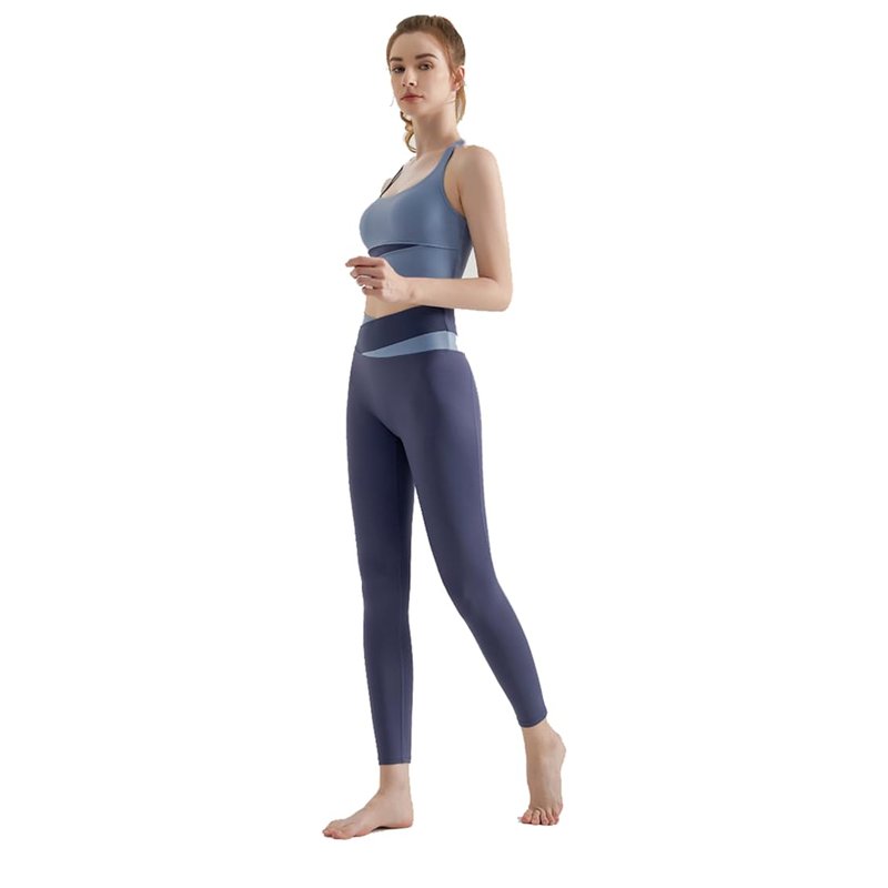 DAISHA Women’s 2 Piece Yoga Workout Outfits Sets,Seamless Yoga Leggings with Padded Stretchy Sports Bra,Gym Clothes.