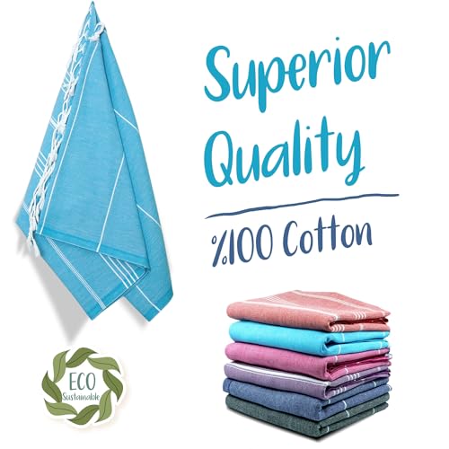 Turkish Beach Towel Oversized 38x71 100% Cotton Extra Large Sand Free Quick Dry Light Travel Towels for Adults Beach Accessories Gifts Essentials