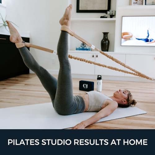 COREFIRST Premium Resistance Pilates System - Reformer Style Pilates–Premium Resistance Bands Set Lightweight Portable Pilates for Home–App Workouts for All Levels (Luxe Combo)